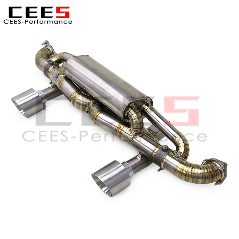 CEES Titanium Catback Exhaust System for Porsche 718 Cayman GT4 RS 4.0L 2022-2025 Racing Exhaust Pipe Muffler Escape