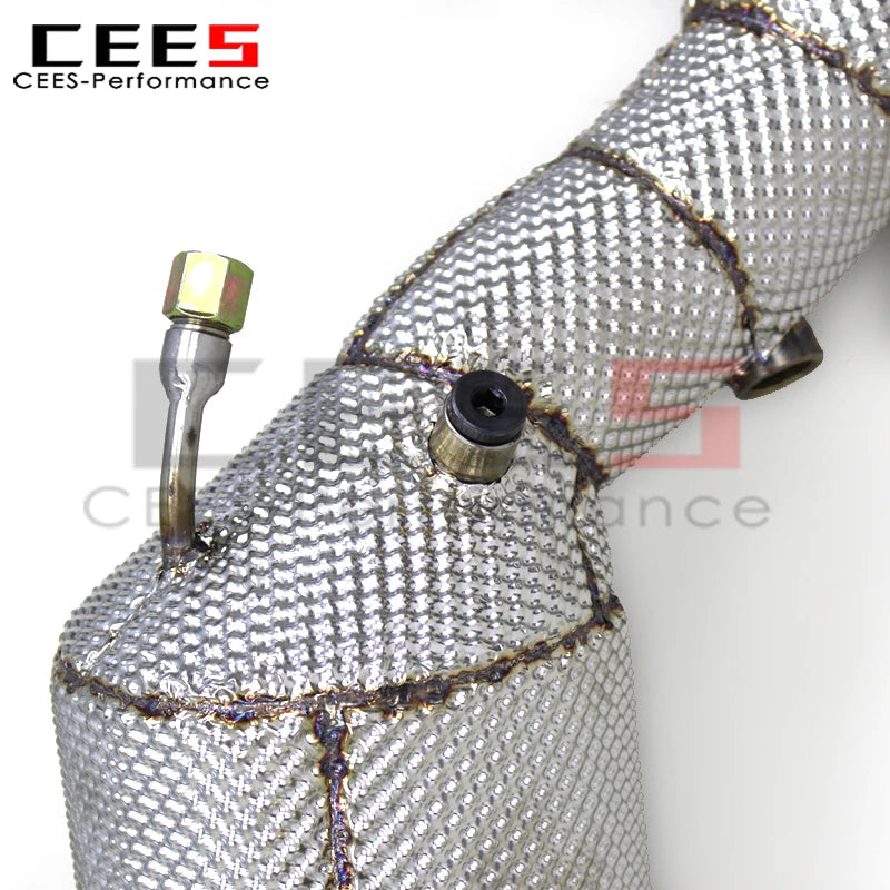 cees Exhaust Downpipe for Porsche 718 Cayman GT4 RS 4.0L 2022-2025 Exhaust System Stainless Steel OPF Downpipe with Catalyst