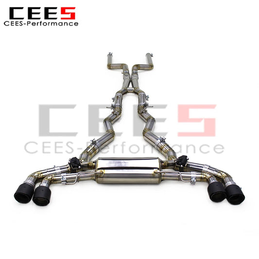 cees Titanium Valve Exhaust Pipes for BMW M8 M850 M5 F91/F92/F93 4.4T 2019-2023 Four-door Saloon Catback Exhaust Muffler System