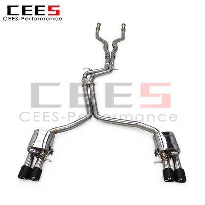 CEES High Performance Exhaust Pipes for Audi S4/S5 B8.5 3.0T 2013-2019 Stainless Steel Valve Exhaust Catback System Assembly