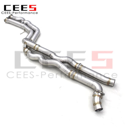 CEES Equal length Mid pipe For BMW M2C/M2 Competition S55 F87 3.0T 2018-2023 Stainless steel primary color wire drawing