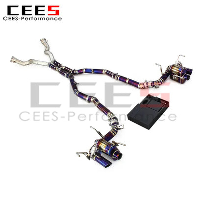 cees Catback Exhaust Downpipe Escape for Ferrari 812 Superfast 6.5L V12 2017-2023 Titanium Exhaust System Free Flow Pipe Muffler