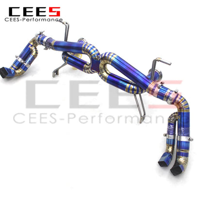 CEES Titanium alloy  Exhaust System Catback Exhaust  For Audi R8 V10 5.2 2017-2019 High Performance car exhaust muffler