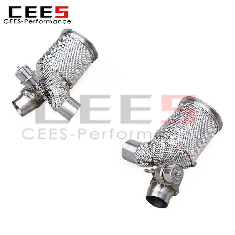 Porsche 911 991/991.1 GT2 RS 3.6 2010-2016 Stainless Steel Heat Shield Downpipe OEM Valve Exhaust System