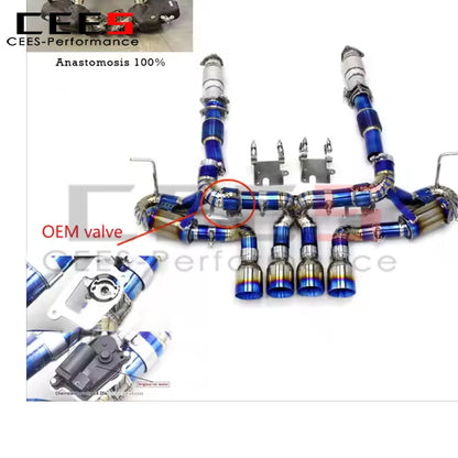 cees Catback Exhaust catted Downpipe For Chevrolet CORVETTE C8 Z06 2019-2024 Titanium Exhaust Pipe Valvetronic Muffler System