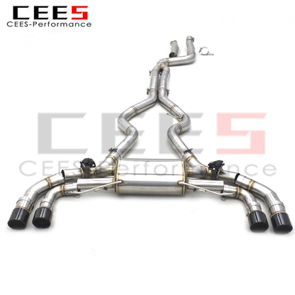 CEES Exhaust Pipes for BMW M440i G22 M340i G20 B58 3.0T 2019-2022 Racing Muffler Exhaust T304 Valve Catback Exhaust Systems