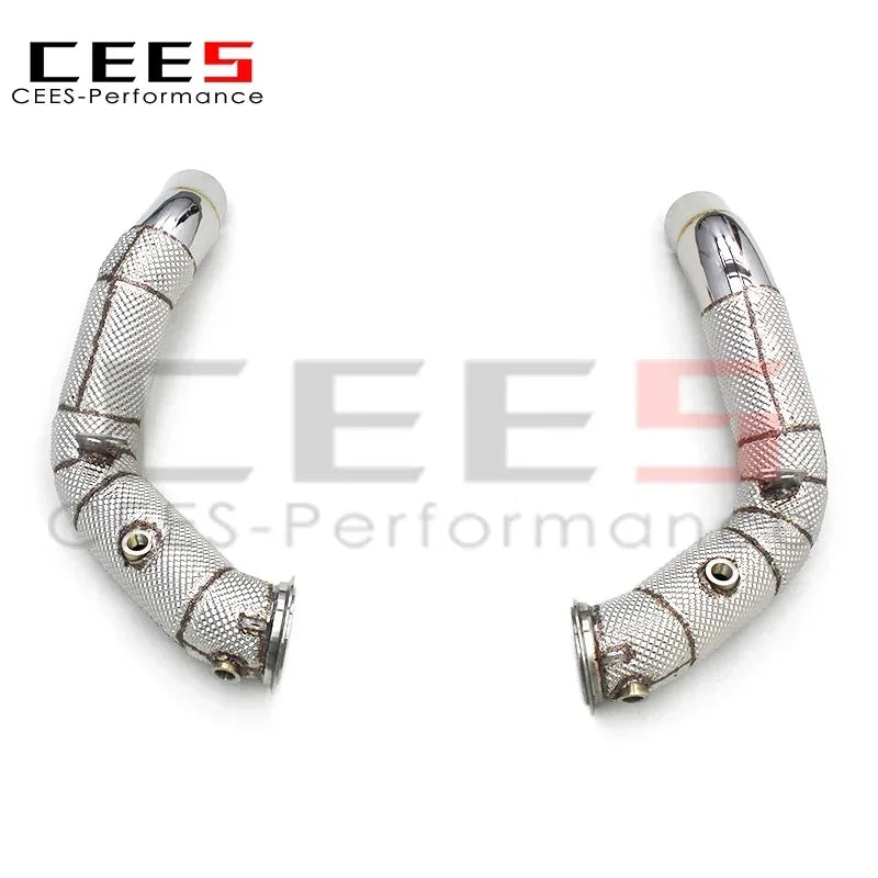 BMW M5/M6 F06/F10/F12/F13 4.4TT 2012-2016 Heat Shield Header Stainless Steel Downpipe Exhaust System