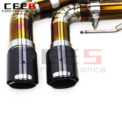 CEES Catback Exhaust Pipes Valve System Muffler with MP Tips for BMW M340/M340i G20.0T 2019-2024 Performance Titanium Exhaust