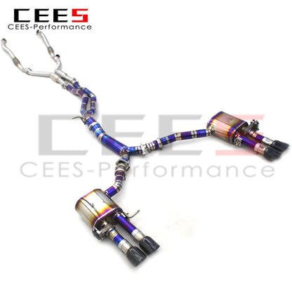 CEES Factory Customization  Valvetronic Catback Exhaust Downpipe For Audi S4/S5 B9 3.0T 2019-2023 Titanium Exhaust Pipe Muffler