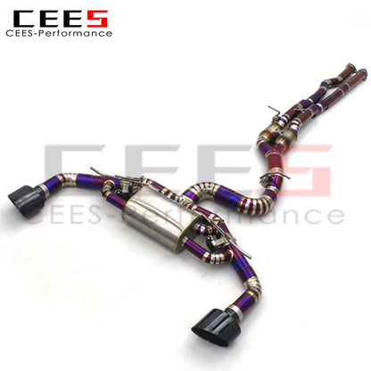 CEES Catback Exhaust System For Audi RS3/TTRS 2.5T 2017-2023 Titanium High Performance Valvetronic Exhaust Pipe