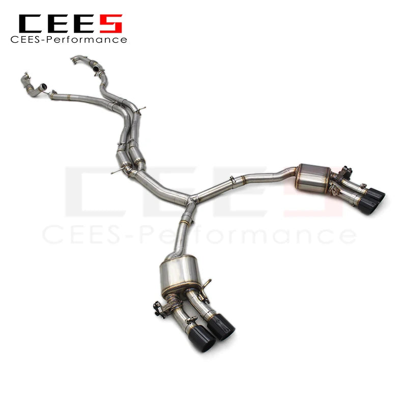 CEES Catback Exhaust System Stainless Steel Valvetronic Exhaust Pipe For Audi S4/S5 B9 3.0T 2019-2023