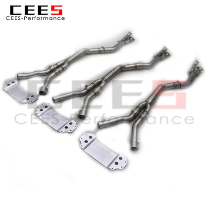 CEES Extended Brace Mid pipe For BMW M3/M4 G80/G82 3.0T 2020-2025 Stainless Steel 304 Exhaust Pipe Car Exhaust System