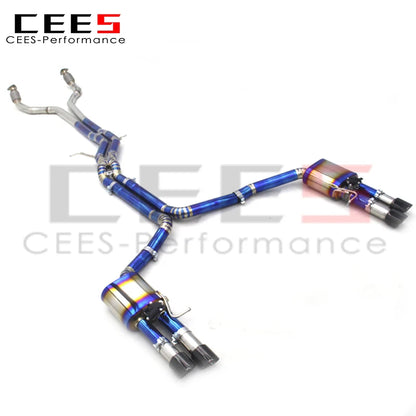 CEES Catback Exhaust System Performance Titanium escape Exhaust Pipe For Audi S6/S7 C7 4.0T 2013-2018