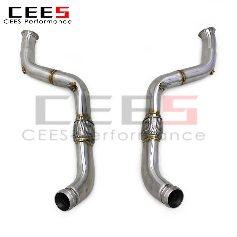 CEES Stainless Steel Exhaust Downpipe For Bentley Continental GT 4.0TT/6.0TT 2020-2024 Car Tuning System Exhaust Pipe