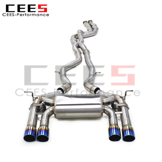 cees Valvetronic Catback System for BMW M3/M4 F80/F82 3.0T 2014-2019 Equal Length Mid Pipe Stainless Steel Muffler Exhaust Pipes