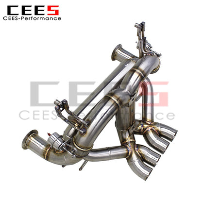 CEES Exhaust Pipes for Lamborghini Aventador LP700 6.5L 2011-2016 Racing Escape Stainless Steel Exhaust Pipe Muffler System