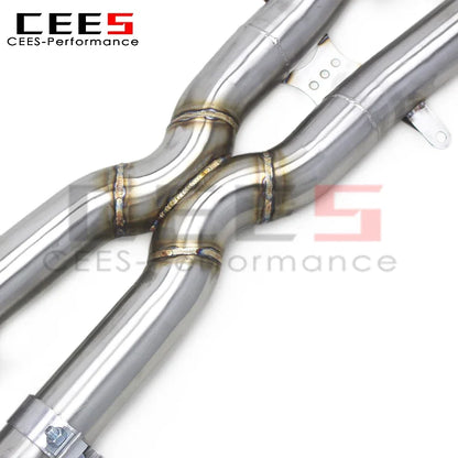 cees Stainless Steel Exhaust Pipe for Mercedes-Benz SLS AMG C197 6.2L 2011+ Catback Muffler Vacuum Valve Motrosport System