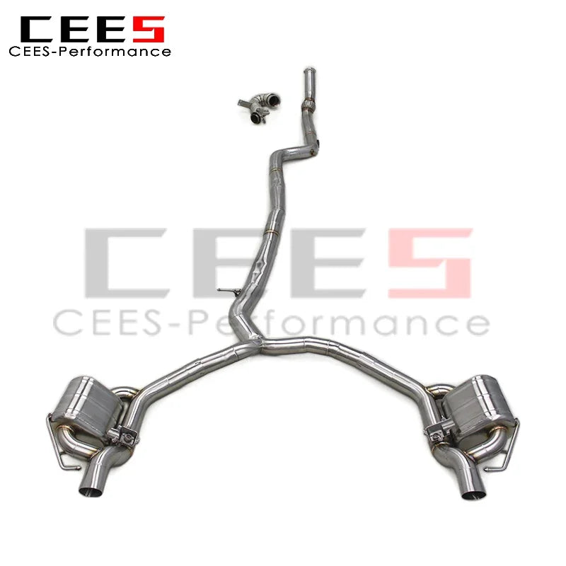 CEES Valved Muffler Catback Exhaust Downpipe Pipes for Mercedes-Benz AMG GT43 3.0T 2019-2023 Stainless Steel Exhaust Pipe