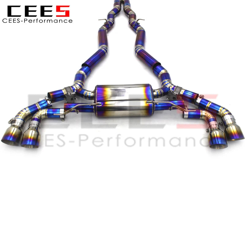 CEES Catback Exhaust for BMW M5 F90 4.4T 2018-2023 Performance Titanium Valve Exhaust Pipe Muffler  Exhaust System Escape