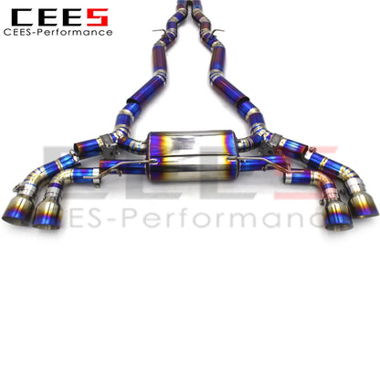 CEES Catback Exhaust for BMW M5 F90 4.4T 2018-2023 Performance Titanium Valve Exhaust Pipe Muffler  Exhaust System Escape