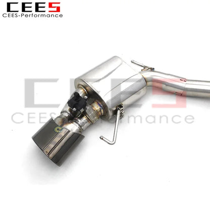 CEES Catback Exhaust For Audi RS6/RS7 C8 4.0T 2019-2024 exhaust pipes SUS304/Titanium valvetronic car exhaust muffler escape Black tips