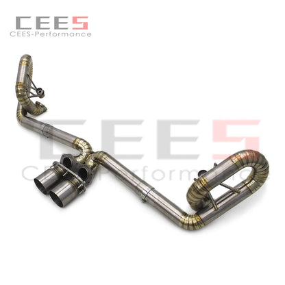 CEES Titanium Racing Straight Exhaust Pipes Catback Exhaust System For Porsche 911 991/991.2 GT3 4.0 2015-2018