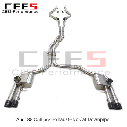cees for Audi S8 D4 4.0T 2013-2018 Valved Sport Exhaust System