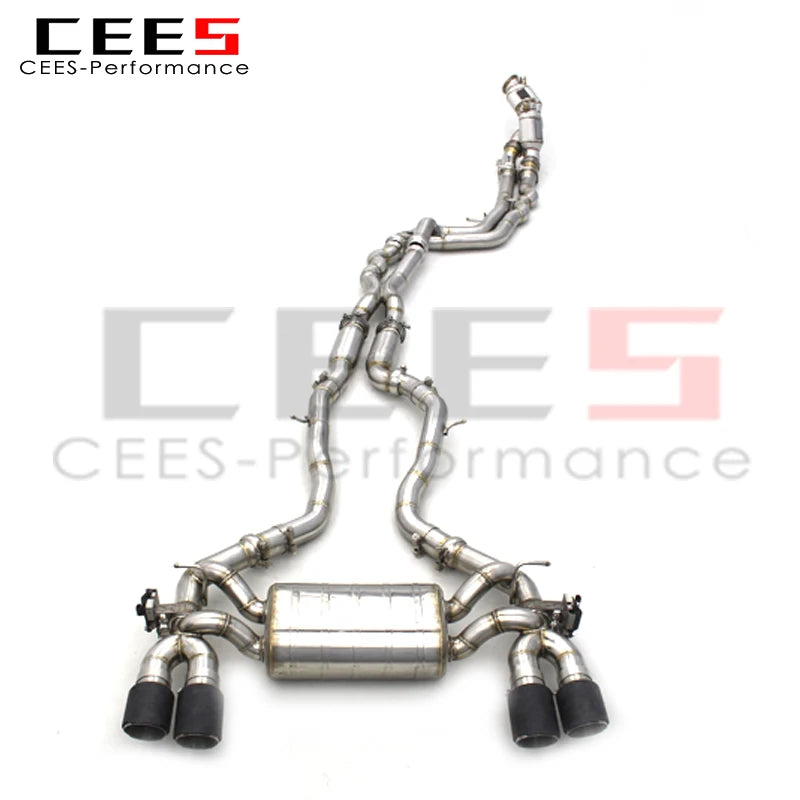 CEES Full Exhaust For BMW M2C/M2 Competition S55 F87 3.0T 2018-2023 Stainless Steel Catted Downpipe Valved Catback Exhasut Pipes