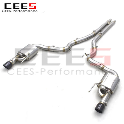 CEES Catback Exhaust System Stainless Steel High Performance Exhaust Pipe Muffler escape For Ford Mustang 5.0L 2011-2019