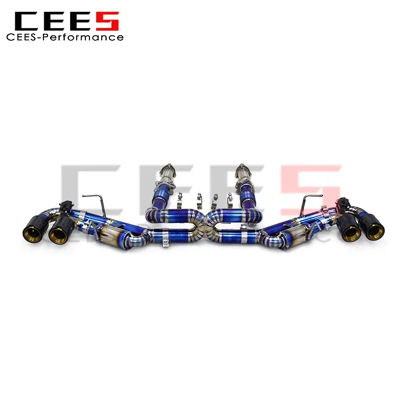 CEES  Titanium Alloy Exhaust System for Chevrolet CORVETTE C8 2019-2023 Catback Valved Exhaust Pipe Muffler