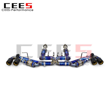 CEES  Titanium Alloy Exhaust System for Chevrolet CORVETTE C8 2019-2023 Catback Valved Exhaust Pipe Muffler