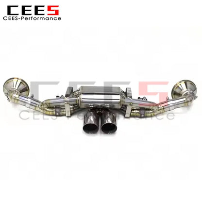 cees Tuning Catback Exhaust System for Porsche 911 992 GT3 4.0 2017-2024 Titanium Exhaust Pipe Muffler Escape Valvetronic