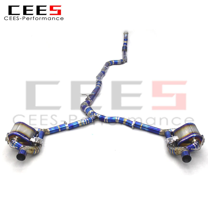 CEES Catback Exhaust Pipe Assembly for Mercedes-Benz E53 AMG W213 3.0T 2019-2023 Titanium  Escape Muffler Car Exhaust System