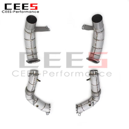 CEES Enhanced Soound Downpipe for BMW M850/M850i Alpina B8  G14 G15 G16 4.4TT 2024 SS304 Stainless Steel Exhaust Downpipe Header