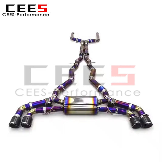 cees Titanium Valve Exhaust Catback System for BMW X7 4.4TT 2020-2023 Performance Car Racing Exhaust Pipe Muffler Assembly