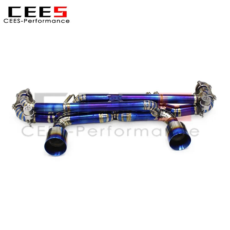 CEES Catback Exhaust System for Porsche 718 Cayman GT4 4.0L 2016-2021 Exhaust Pipe Muffler with Remote Control