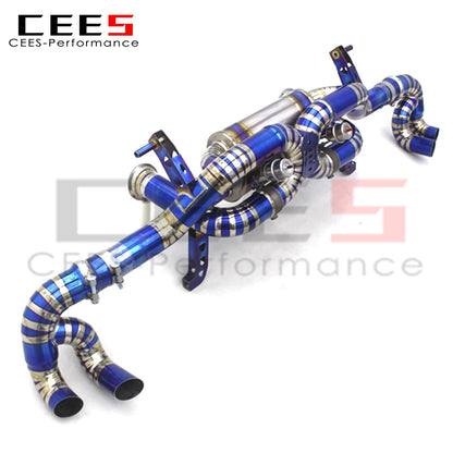 CEES Titanium Catback Exhaust Systems For Lamborghini Huracan 5.2 LP580/LP610 2014-2023 Exhaust Pipes Muffler with vacuum Valve