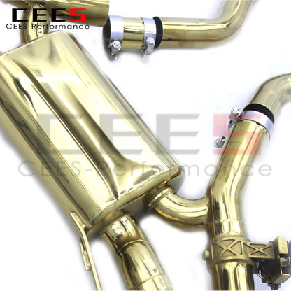 CEES Customized Plating gold Stainless Steel Valvetronic Catback Muffler Exhaust Pipes For BMW X3M/X4M F97/F98 3.0T 2019-2023