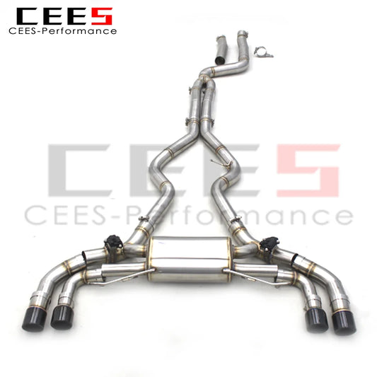 CEES Exhaust Pipes for BMW M440i G22 M340i G20 B58 3.0T 2019-2022 Racing Muffler Exhaust T304 Valve Catback Exhaust Systems