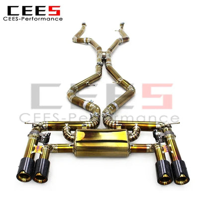 cees Valved Sport Exhaust System for BMW X5M/X6M F85/F86 4.4TT 2015-2019 Titanium Exhaust Pipes Valvetronic Catback Muffler