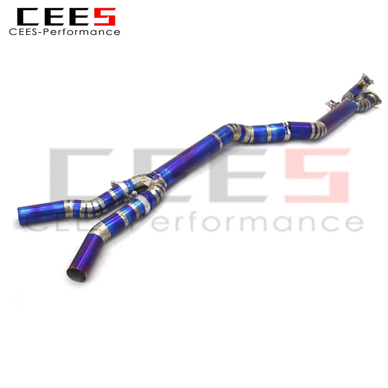 CEES Titanium Mid pipe For BMW M3/M4 G80/G8X 3.0T 2020-2025 Extended Brace Middle Pipe Exhaust System Exhaust Pipe