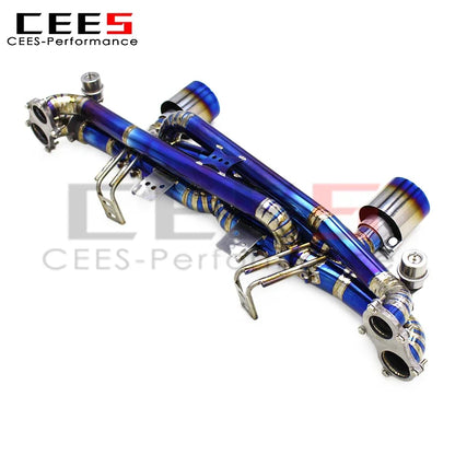 CEES Catback Exhaust System for Porsche 718 Cayman GT4 4.0L 2016-2021 Exhaust Pipe Muffler with Remote Control