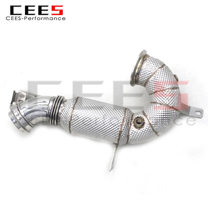 CEES Exhaust Downpipe for Mercedes-Benz E53 AMG 2019-2022 Tuning High Flow Catted Downpipe  with Catalyst  Exhaust System