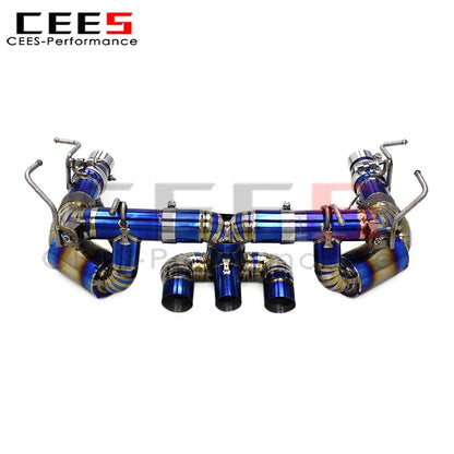 CEES Exhaust Pipes Assembly for Ferrari 458 V8 4.5 2013-2016 Escape Car Exhaust System Performance Titanium Exhaust Pipe Muffler