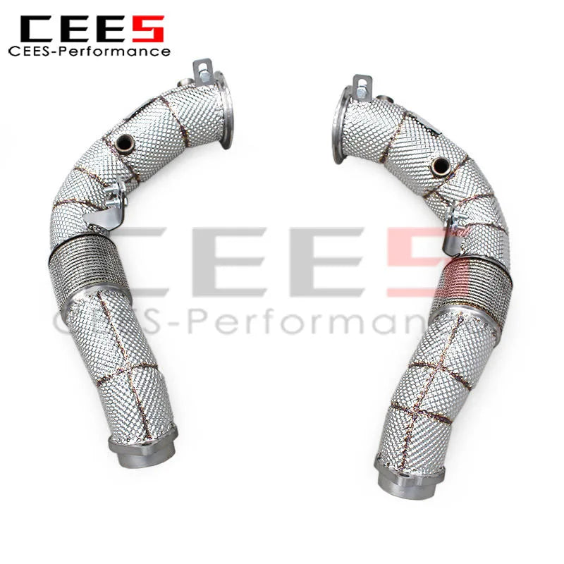 BMW X5M/X6M E70/E71 4.4TT 2010-2014 Stainless Steel Heat shield Downpipe Exhaust System