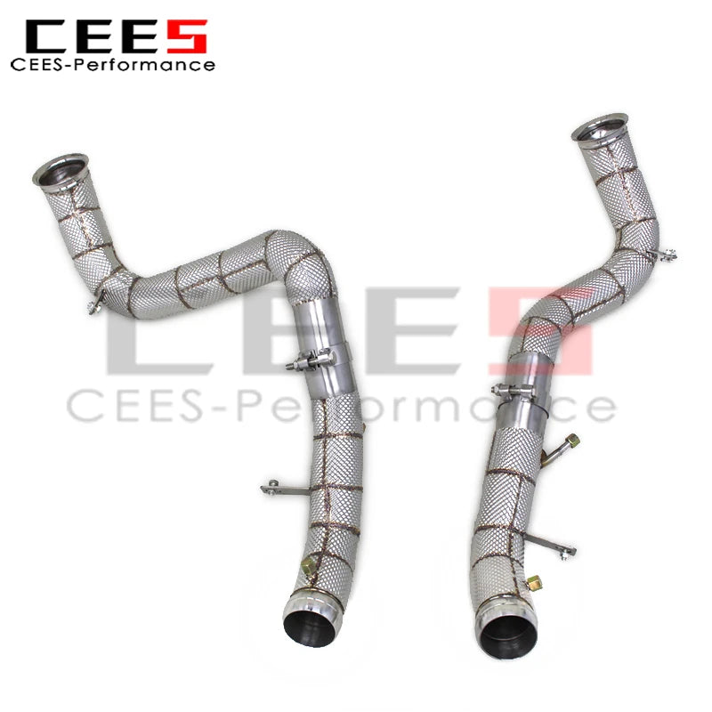 cees for Mercedes-Benz E63/E63S AMG W213 4.0TT 2016-2023 Header Downpipe Exhaust System