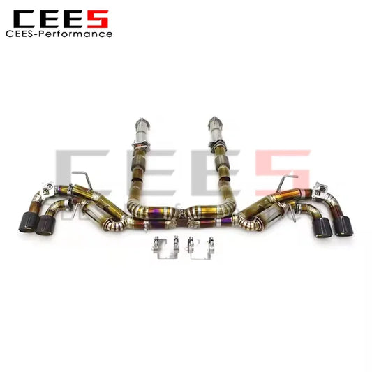 cees Valve Titanium 3inch Pipe Exhaust Catback Downpipe for Chevrolet CORVETTE C8 2019-2023 Escape Exhaust System Assembly