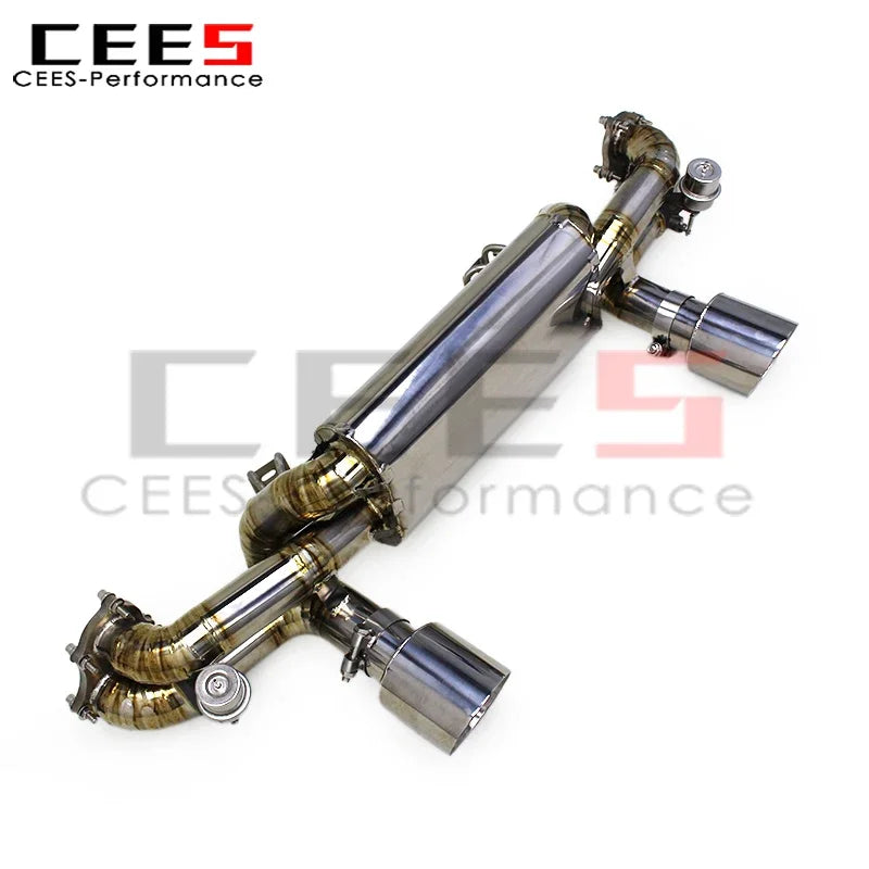 CEES Catback Exhaust Muffler for Porsche 718 Cayman GT4 4.0L 2020-2022 Performance Titanium Car Escape Exhaust Pipes System