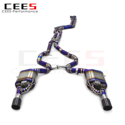 CEES Titanium Burnt Blue Catback Exhaust System For BMW 335/335i E90/E92/E93 N54/N55 3.0T 2007-2015 Exhaust Pipe Muffler Escape