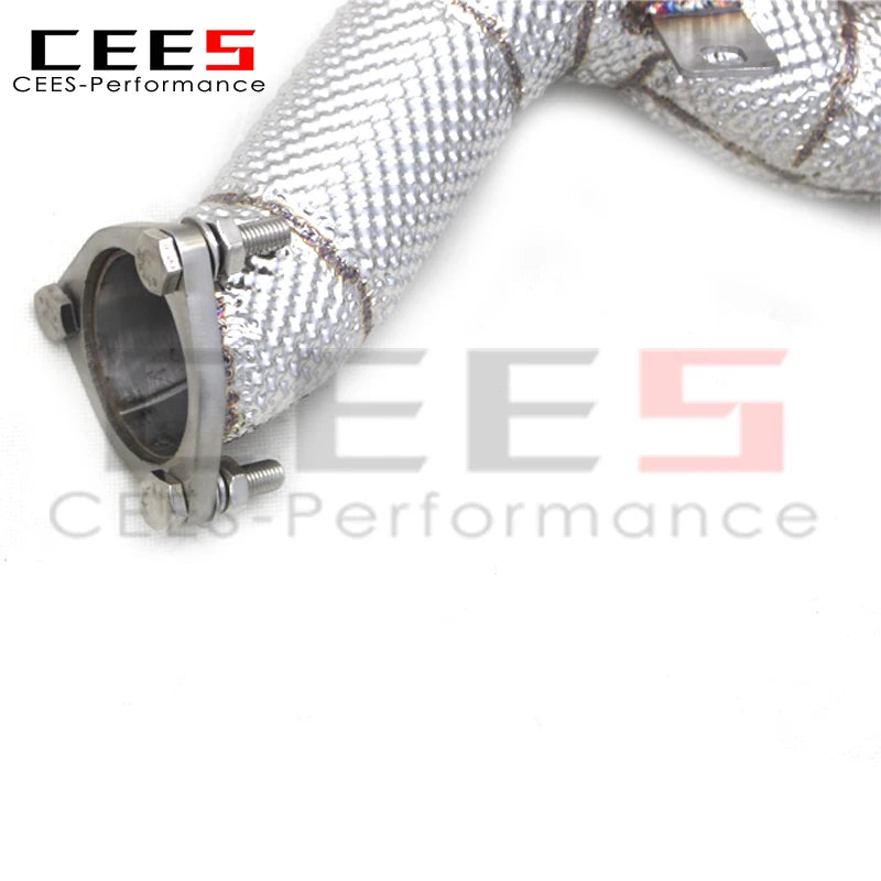 Exhaust Downpipe For AUDI RS6 4.0T 2013-2018 Racing Car Exhaust System Stainless Steel High flow catted downpipe